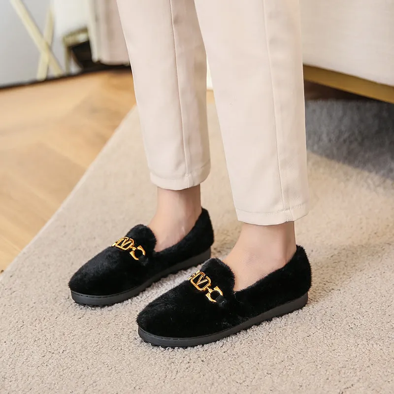 Women Fashion Winter Furred Casual Shoes