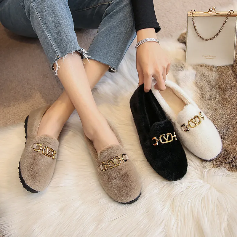 Women Fashion Winter Furred Casual Shoes