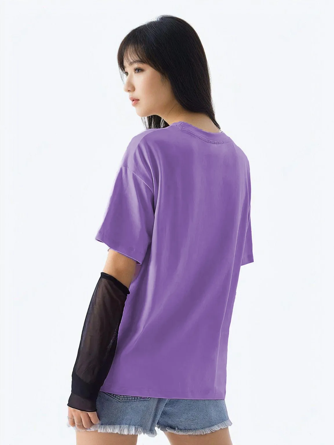 Women Lavender Oversized T-shirt - The Moon child