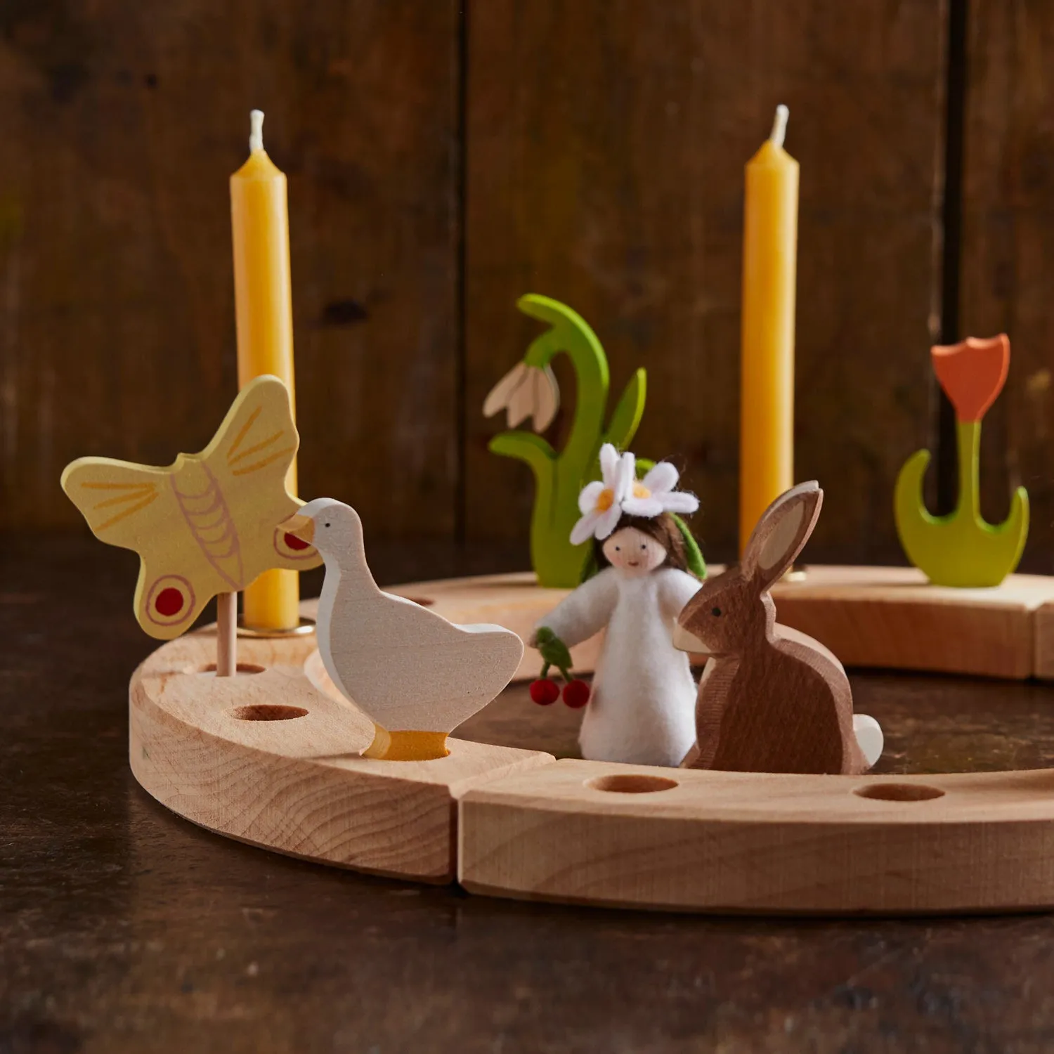 Wooden Animal Figures For Celebration Ring - More Options