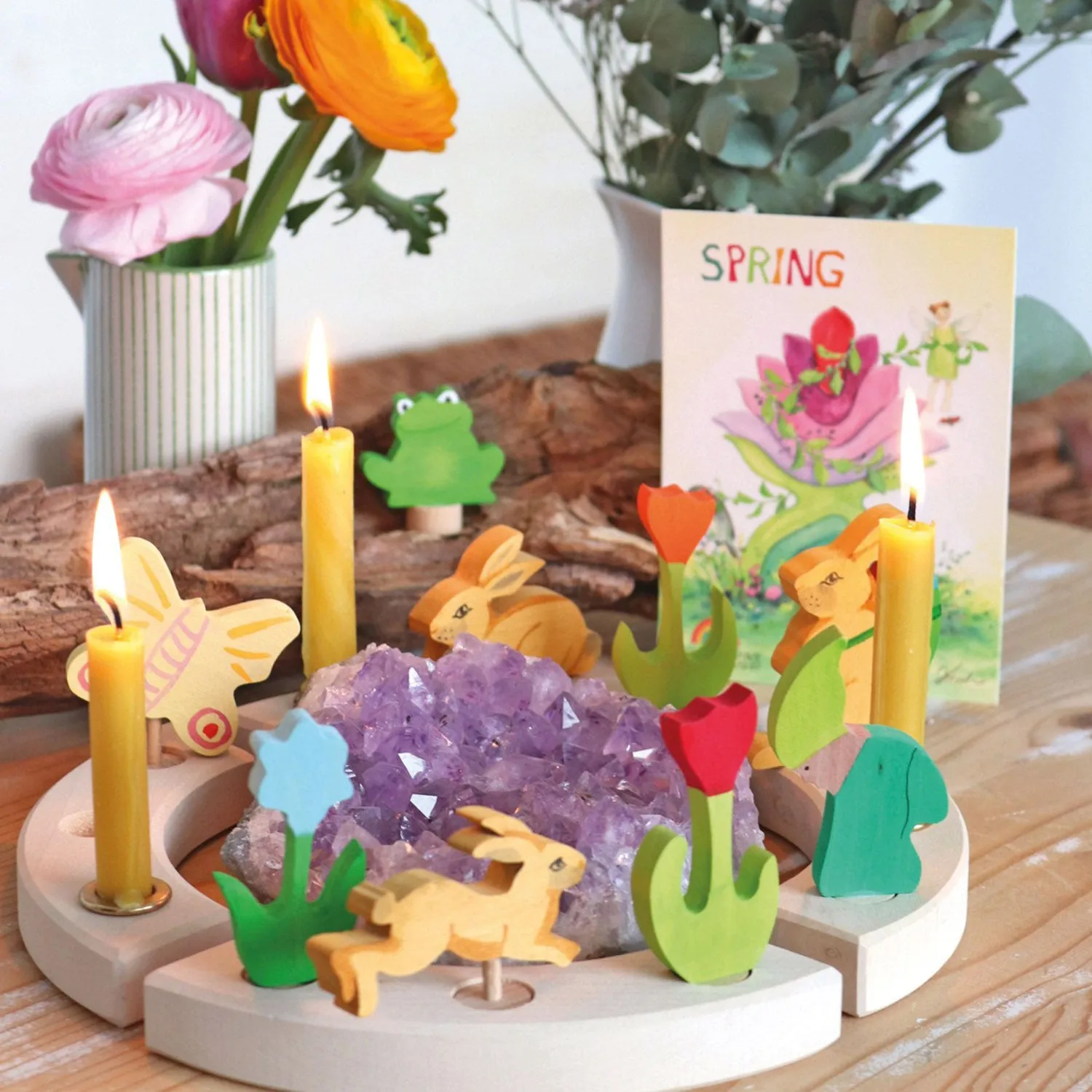 Wooden Animal Figures For Celebration Ring - More Options