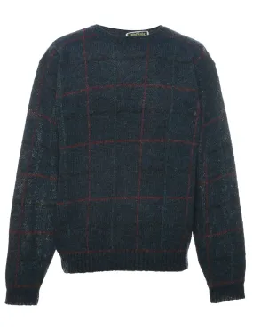 Wool Checked Jumper - M