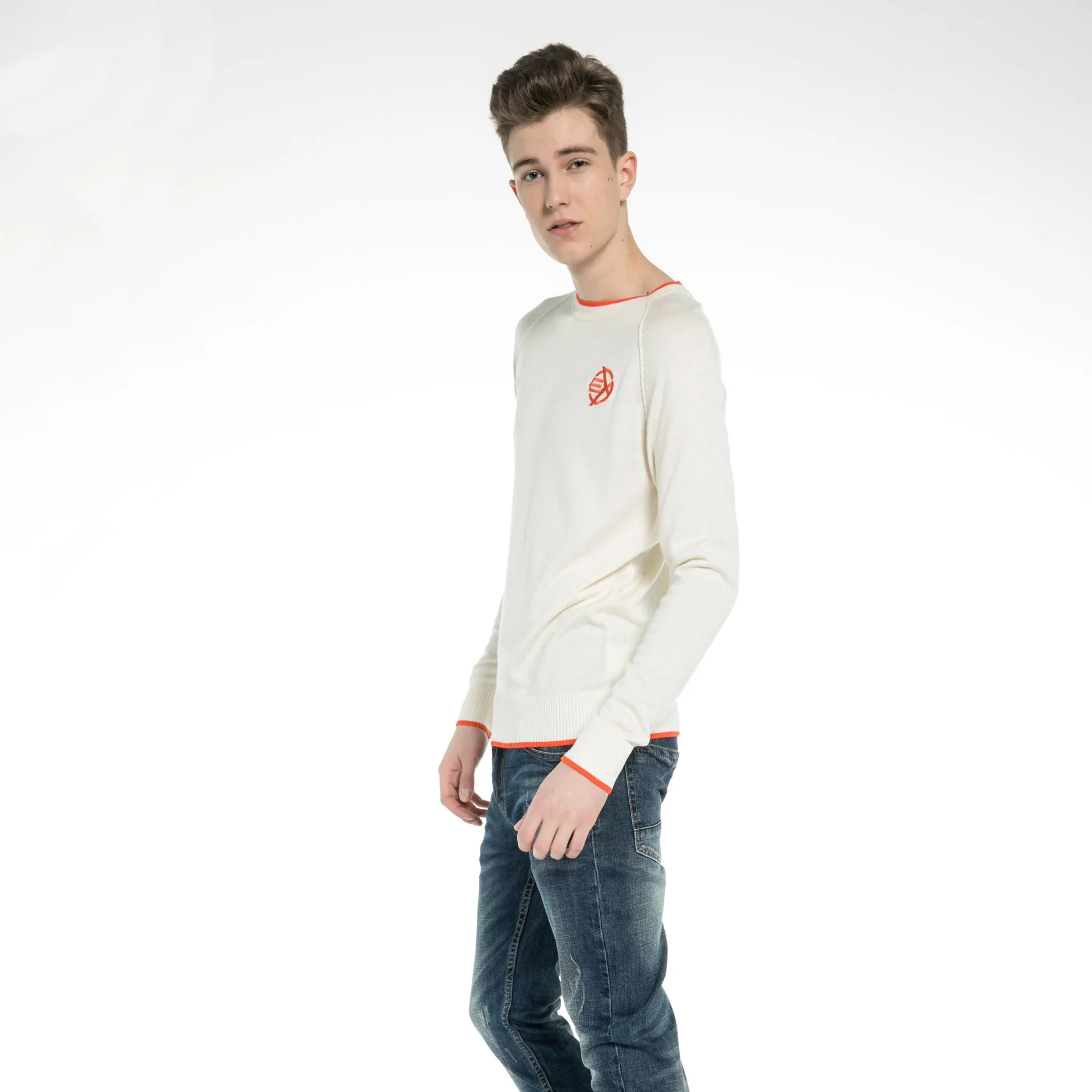 Woolen Crew Neck Raglan Sweater for men