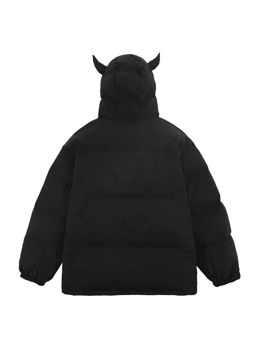 Y2K Oversized Devil Horn Puffer Jacket