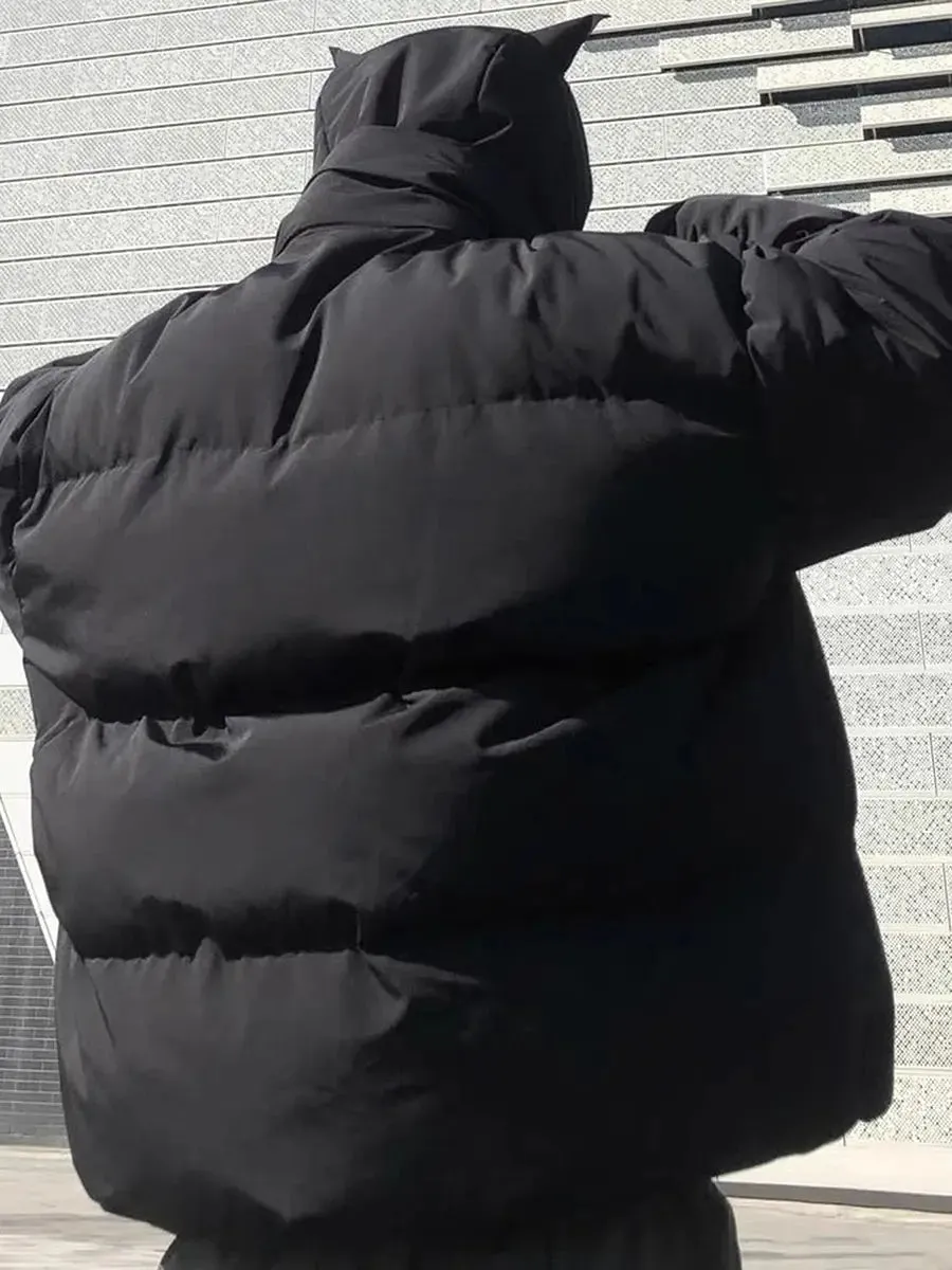 Y2K Oversized Devil Horn Puffer Jacket